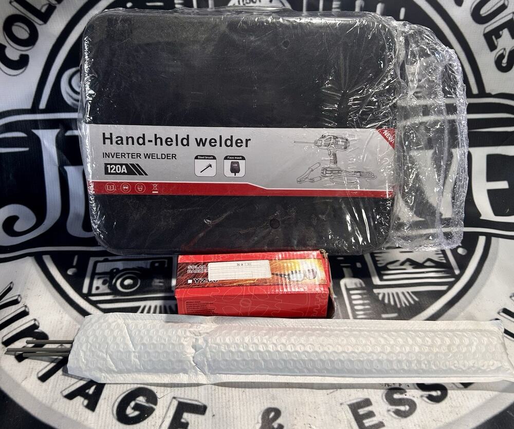 Portable Welding Machine, 110V Hand-held Inverter Welder 120A w/ Goggles & Rods